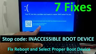 How to Fix Stop code Inaccessible Boot Device Windows 10 11 [upl. by Now]