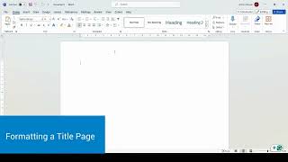 Formatting a Title Page [upl. by Saravat781]