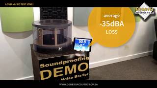 Genesis Acoustics Clear Noise Barrier CNB vs LOUD MUSIC Test [upl. by Novled]