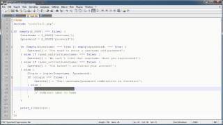 PHP Tutorials Register amp Login Part 5 User Login Part 3 [upl. by Touber103]