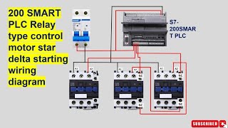 StarDelta Starter PLC Relay Wiring diagram Star Delta motor diagram Electricalgenius [upl. by Teryl]