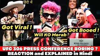 FLOP  UFC 306 Press Conference REACTION and Explained in Hindi [upl. by Ahcirt]