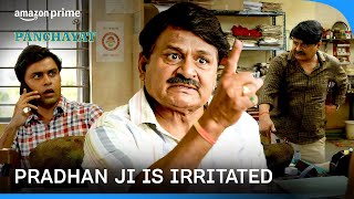 Every time Pradhan Ji Gets Angry 😂  Panchayat  Prime Video India [upl. by Lerner]