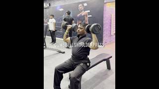 Dumbbell Shoulder Press shoulderworkout fitnessmodel motivation healthylifestyle upperbody [upl. by Diet]