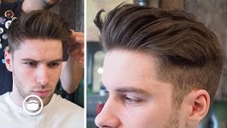 Modern Quiff With Disconnected Fade Actual Haircut Footage [upl. by Prentice]