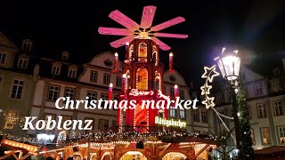 Christmas market Koblenz 2022  Koblenzer Weihnachtsmarkt [upl. by Ardnuasak90]