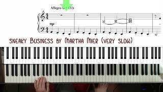 C2 Sneaky Business ULTRA SLOW  Martha Mier  ABRSM 2023 amp 2024  Grade 1 Piano exam [upl. by Arze]