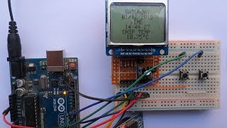 Arduino real time clock with DS3231 and NOKIA 5110 LCD [upl. by Glenden]