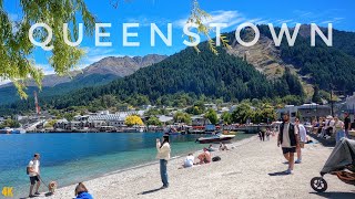 Queenstown Waterfront Walk Tour Jan 2024 4K  Queenstown Summer  New Zealand Walking Tour 4K [upl. by Ameg]