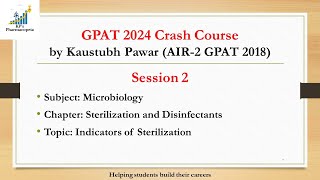 Indicators of sterilization methods  Microbiology  KPs Pharmacopeia  GPAT 2024 [upl. by Zzahc]