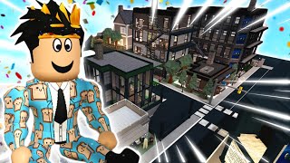 adding a MOVIE THEATER in my NEW BLOXBURG CITY its sad and so am I [upl. by Adnilg]