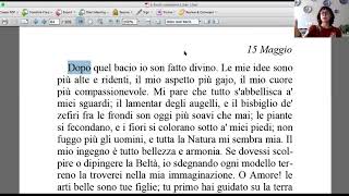 Ultime lettere di Jacopo Ortis analisi testi [upl. by Olenka]