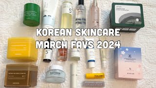 Korean Skincare March Favorites 2024 Anua Round Lab numbuzin Torriden MEDIHEAL JUMISO [upl. by Jacobine]