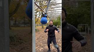 🕹️Outdoor workout for developing explosive arm strength with a kettlebell and Dopa bands🥋judo [upl. by Sinnoda]