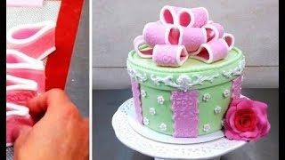 Gift Box CAKE  How to make by Cakes StepbyStep [upl. by Caldeira]