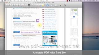 Mac PDF Editor How to Add Sticky NoteText BoxLink to PDF document [upl. by Caasi]