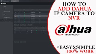 How to add Dahua IP Camera to Dahua NVR  Dahua IP Camera Setup [upl. by Thomey187]