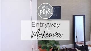 Entryway Makeover With Peel amp Stick Wallpaper [upl. by Telocin]