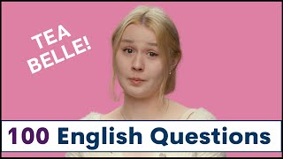 100 English Questions with TEA BELLE  English Interview with Questions and Answers [upl. by Seira]