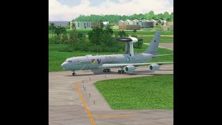 Boeing AWACS E3 Showing Amazing Take Off from Secret Airbase [upl. by Adnarom170]