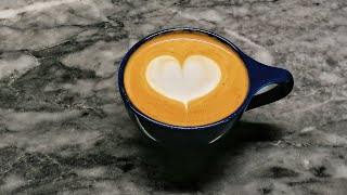 Speciality Coffee Training  Barista art skills  Coffee Latte Art Tutorial Cappuccino heart art [upl. by Htiduy21]