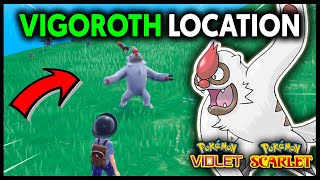 WHERE TO FIND VIGOROTH ON POKEMON SCARLET AND VIOLET [upl. by Eisiam686]