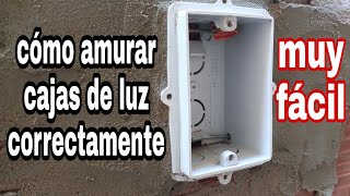 albañileria como amurar cajas de luz para que no sé afloje👍👍👍 [upl. by Gore]