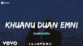 CeeProlific  Khuanu Duan Emni Lyrics Video [upl. by Meekah638]