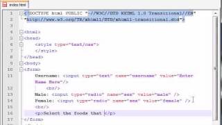 XHTML and CSS Tutorial  41  Check Boxes amp Radio Buttons [upl. by Hseyaj]