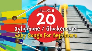 20 Easy Xylophone  Glockenspiel Songs for Beginners with Tutorials [upl. by Nylessoj]