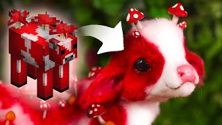 I Made A Realistic Mooshroom From Minecraft l DIY Art Doll [upl. by Ahsytal]