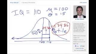 Z Scores amp Percentiles Part 1 [upl. by Bowden]