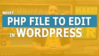 What PHP file to Edit in WordPress [upl. by Cardie]