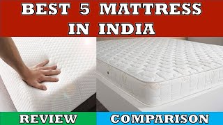 Best 5 Mattress in India  Review and Comparison [upl. by Herrod79]