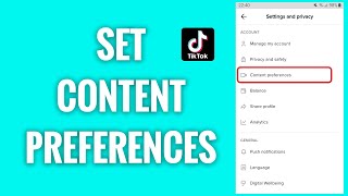 How To Set Content Preferences On TikTok [upl. by Nalyorf]