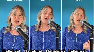 Hallelujah learn to sing harmony for Alto and Tenor voices [upl. by Dunc561]