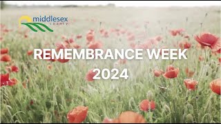 Middlesex County Wardens Statement on Remembrance Week 2024 [upl. by Ymmor]