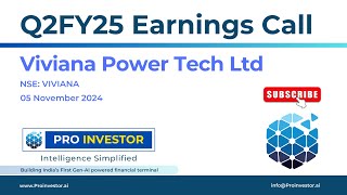 Viviana Power Tech Ltd  Q2FY25  Earnings Conference Call  earningcall concall vivianapower [upl. by Chilton]