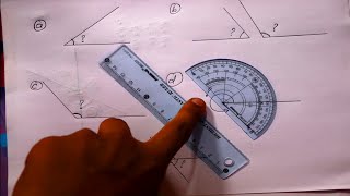 HOW TO MEASURE ANGLE USING PROTRACTOR  EASY GEOMETRY [upl. by Higgins79]