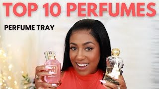 TOP 10 PERFUMES FOR WOMEN  PERFUME TRAY [upl. by Hcurob]