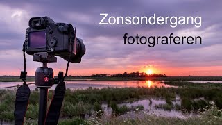 Fotograferen Zonsondergang in de Oostpolder  landschapsfotografie [upl. by Tohcnarf]