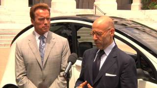 Gov Arnold Schwarzenegger and the Chrysler Peapod NEV [upl. by Yup]