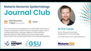 Malaria Genomic Epidemiology Journal Club 2023  Eric Lucas [upl. by Isabelita]