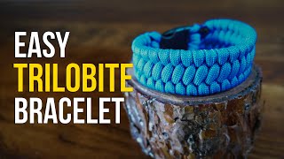 EASY TRILOBITE Paracord Bracelet  TRILOBITE PARACORD BRACELET with buckle [upl. by Woolley]