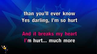 Hurt  Elvis Presley KARAOKE [upl. by Notse]