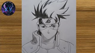 How to draw Kakashi hatake step by step  Easy Kakashi drawing step by step  anime drawing [upl. by Noyerb]