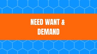 Need want and demand  Marketing concepts [upl. by Ikir]