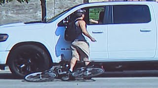 Bicyclist sought in road rage stabbing [upl. by Champ]