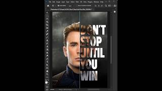 Half Face Text Portrait Effect in Photoshop  Photoshop Tutorial photoshop editing edit [upl. by Arlana]