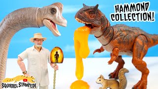 Jurassic World Hammond Collection Carnotaurus amp Brachiosaurus Dinosaur Figures Review [upl. by Sinylg]